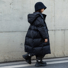 韩国童装行走的羽绒被儿童羽绒服过膝长款女童宝宝90白鸭绒冬装潮