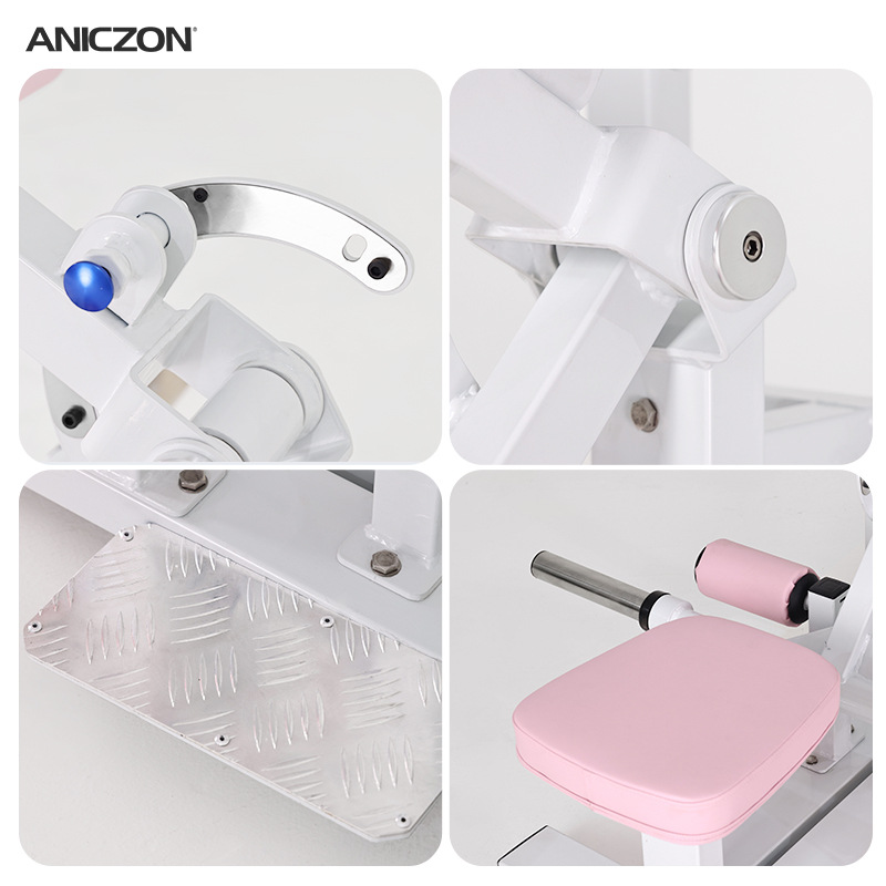 Gimnasio femenino dispositivo de modelado máquina de puente de cadera rosa de pie de cadera de expansión de cadera entrenador de cuclillas de rinoceronte empujador de cadera