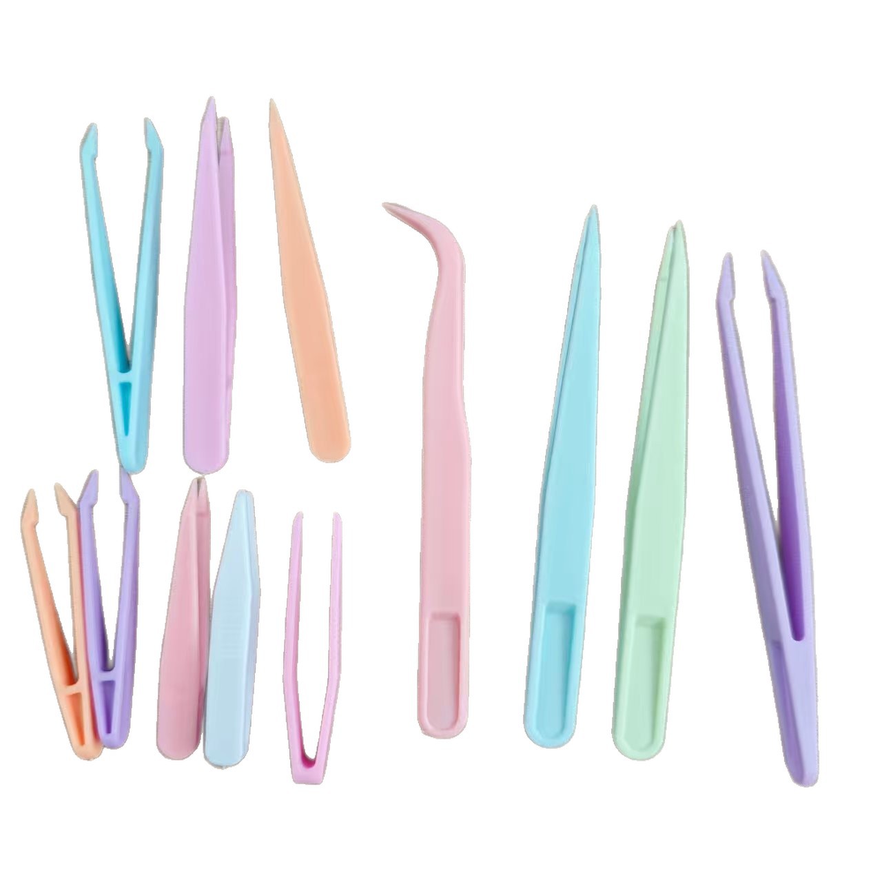 Fabricantes Goo tarjeta pinzas mano DIY diamante pintado manicura pinzas puntiagudo pequeño patata pinzas de plástico puede ser ordenado logo
