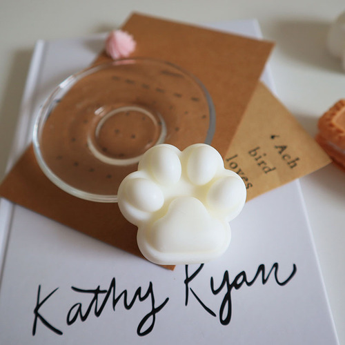 Three Trust Cat Paw Scented Candle Silicone Mold DIY Cat Paw Diffuser Stone Squeeze Fun Silicone Grinding Mold