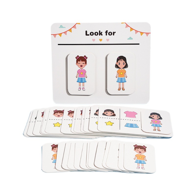 Cognitiva juego silencioso libro de papel para niños Velcro chico chica estilo encontrar un par de juguetes para bebés