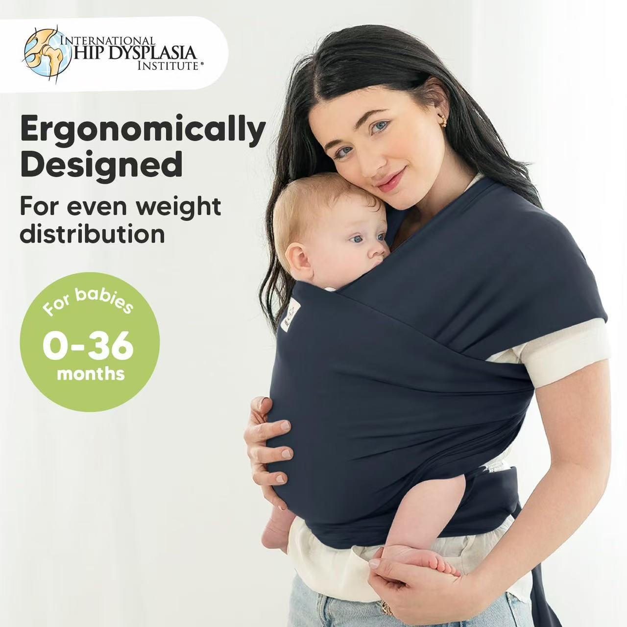 婴儿包裹背带一片式透气宝宝轻便免提针织背巾便携