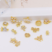 ���~΢��ʯ�18K������ɫС�������h���Ʒ���diy���D103