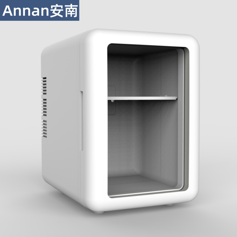 Annan 4L Transparent Door Mini Refrigerator Cross-Border Export Small Dormitory Home Car Refrigerator Cosmetics Small Refrigerator