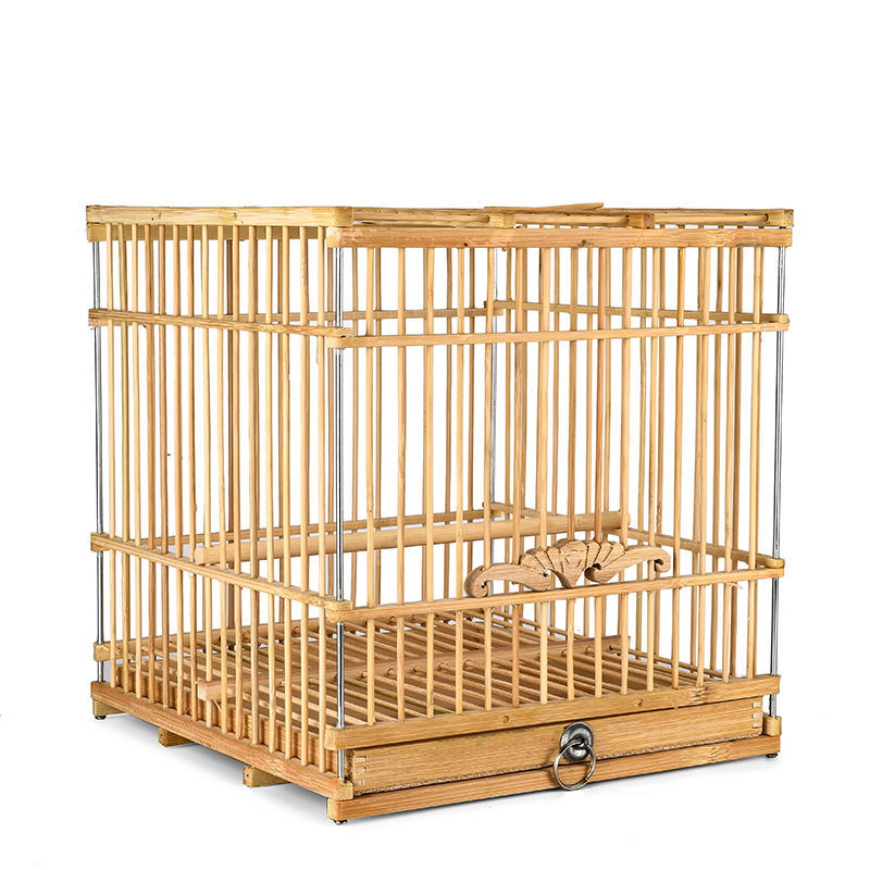 Free shipping purple bamboo embroidery yellowbird wax beak jade bird hemp shellfish bamboo rectangular bird cage accessories factory direct sales