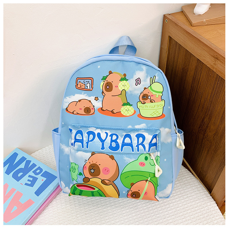 Fashionable kindergarten cute cartoon backpack, Kapibala popular small schoolbag new style, 3-6 years old children's shoulder trend undefined
