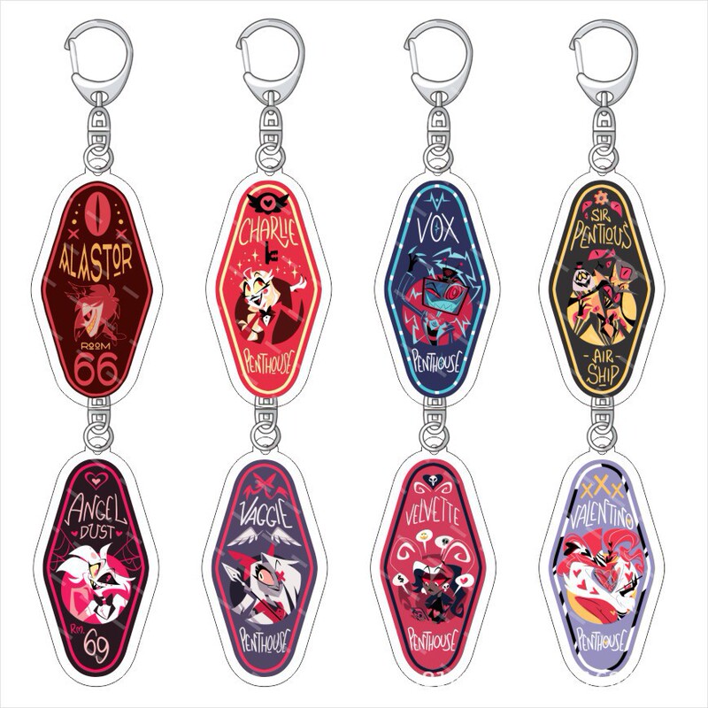 Hell Inn Acrylic Keychain Summer Morning Star Vicky Adam Alastor Acrylic Pendant Hell Inn Acrylic Keychain Summer Morning Star Vicky Adam Alastor Acrylic Pendant