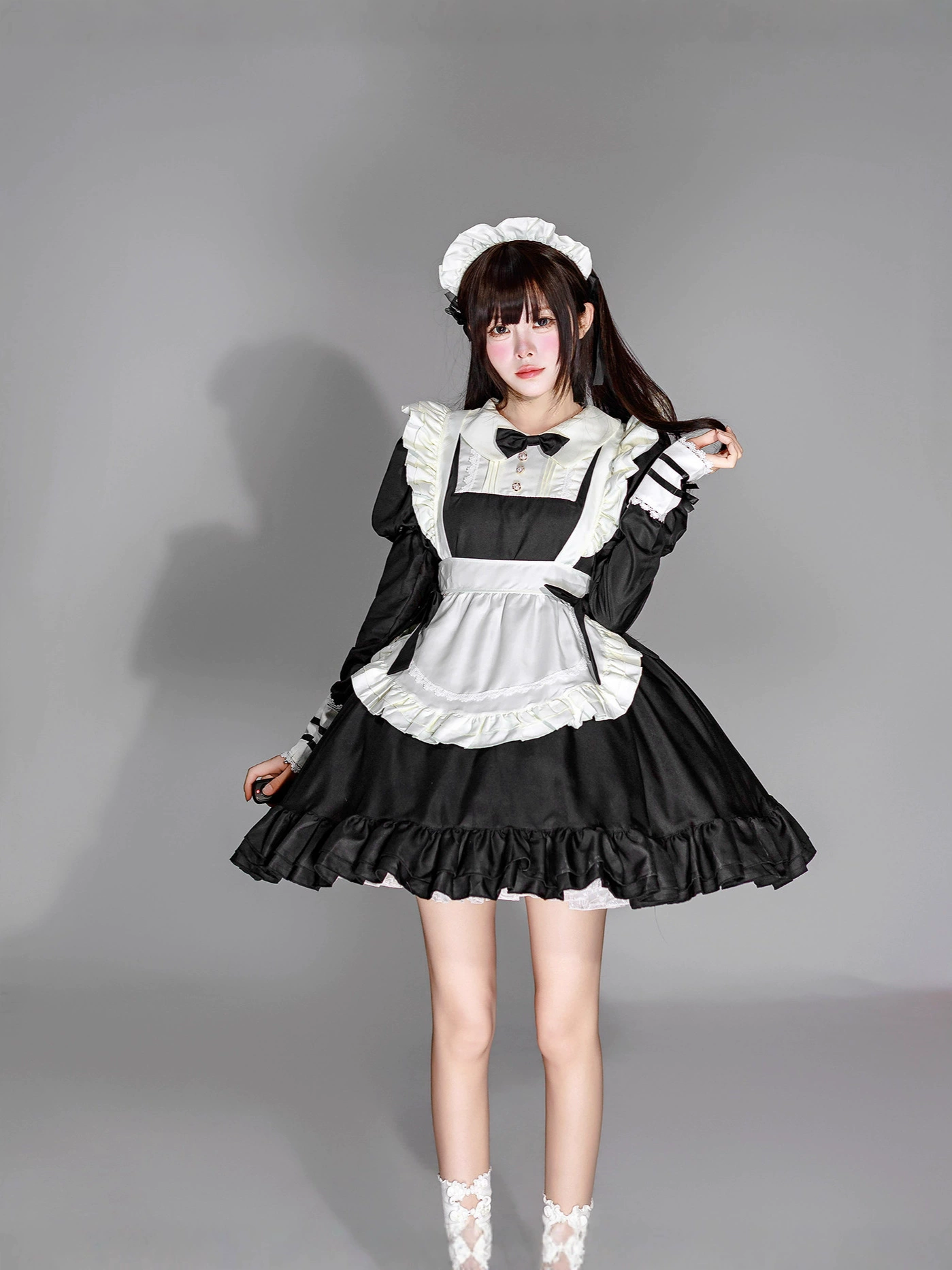 Японское кружевное платье, кофейный очаровательный боди, стиль Lolita