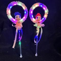 レース人形かわいい魔法の杖子供用 LED 発光杖妖精の杖ナイトマーケット人気のギフトおもちゃ