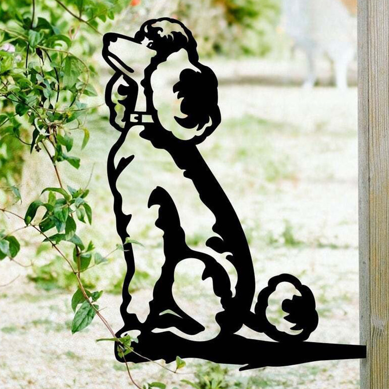 New Simple Metal Dog Art Sculpture Ornaments Home Decoration Dog Art Sculptur in stock Wholesale