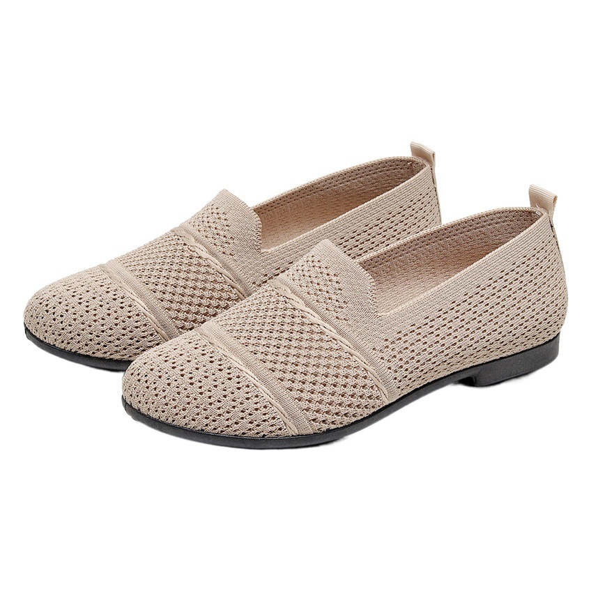 Cross-border 41 large size women's Bean shoes mesh hole hollow-out one-step lazy shoes cool old Beijing cloth shoes