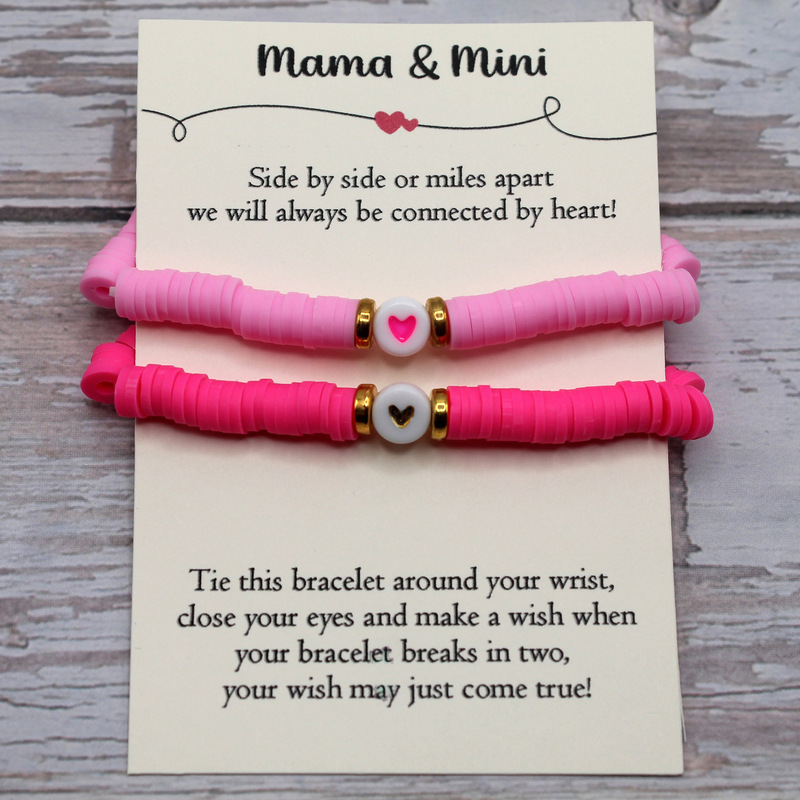 Exquisite Cross-Border Women's Fashionable and Generous Mini Bracelet Set for Mom and Me Matching Bracelets Personalized Trendy Bracelets