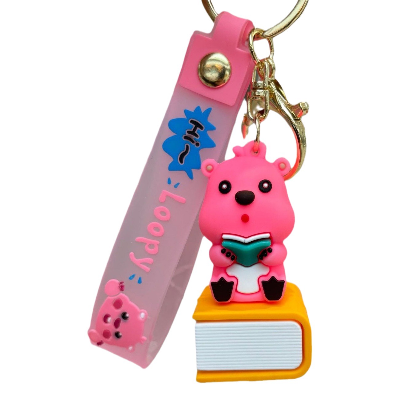 Caricatura pequeño castor llavero colgante bolsos de automóvil llavero muñeca llavero pequeño regalo al por mayor