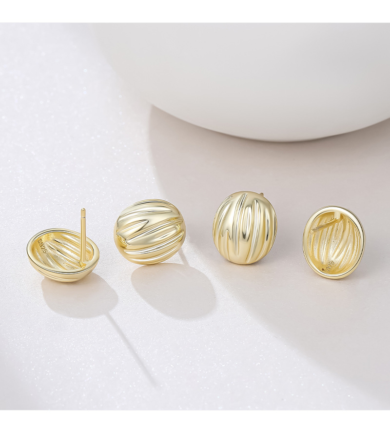 E1491 European And American New S925 Sterling Silver Stud Earrings Fashion Ins Design Shell Classic Style Ornament Personalized Earrings display picture 4