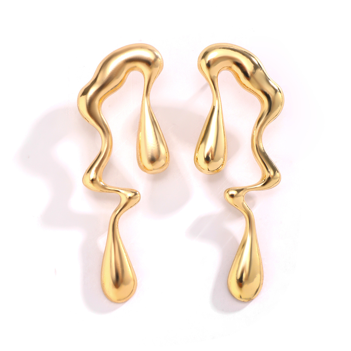 Boucles d'oreilles géométriques pour femmes et filles, grande mode, goutte d'eau irrégulière, minimalisme, boucles d'oreilles modernes en métal, boucles d'oreilles hypoallergéniques, bijoux tendance, cadeaux_voghion.com