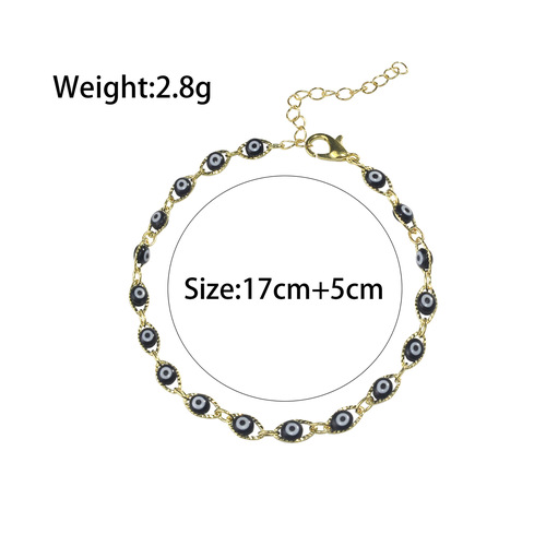 New fashionable evil eye bracelet for women, cross-border, with a sense of elegance and creative personality, wholesale jewelry accessories.