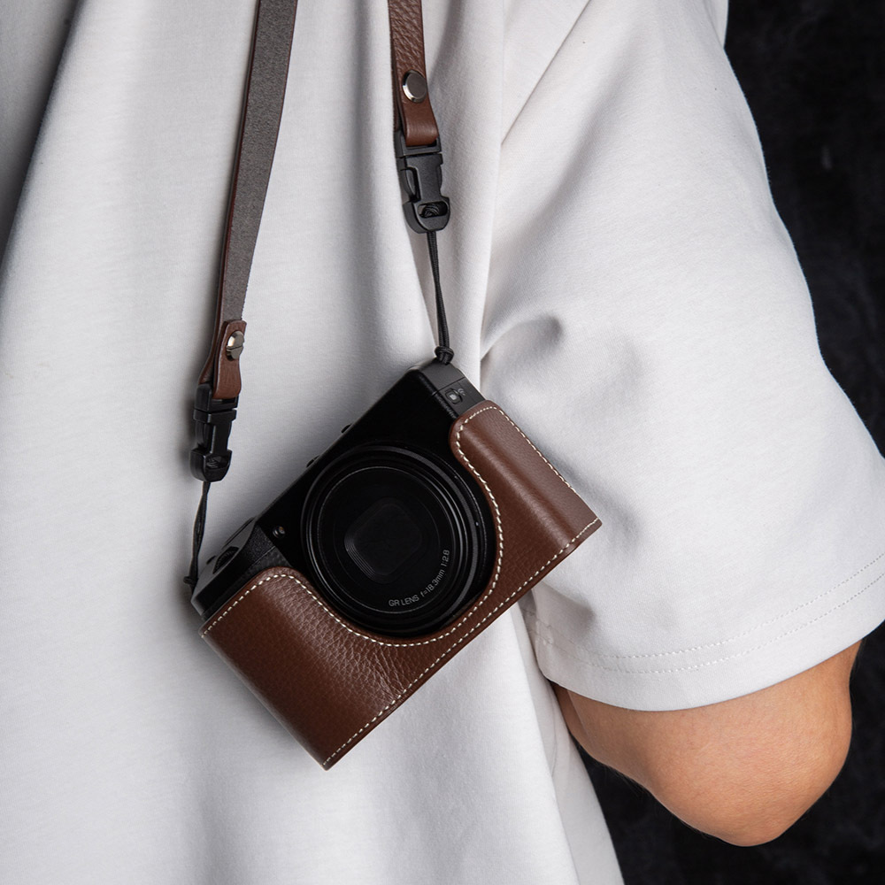 Suitable for Ricoh Gr4 Protective Case Gr4 Protective Case Retro Base First Layer Genuine Leather Base Camera Bag