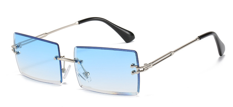 실버 프레임 그라디언트 블루