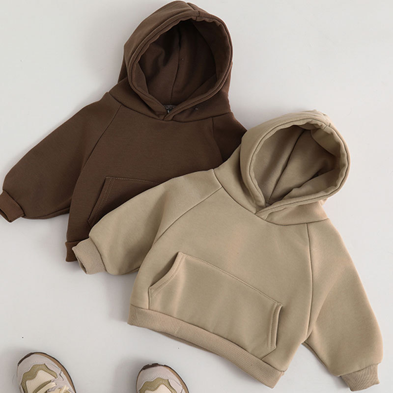 New Autumn and Winter Korean Style Children's One-piece Cashmere Hooded Sweater Men's and Women's Trendy Long Sleeve Top New Autumn and Winter Korean Style Children's One-piece Cashmere Hooded Sweater Men's and Women's Trendy Long Sleeve Top