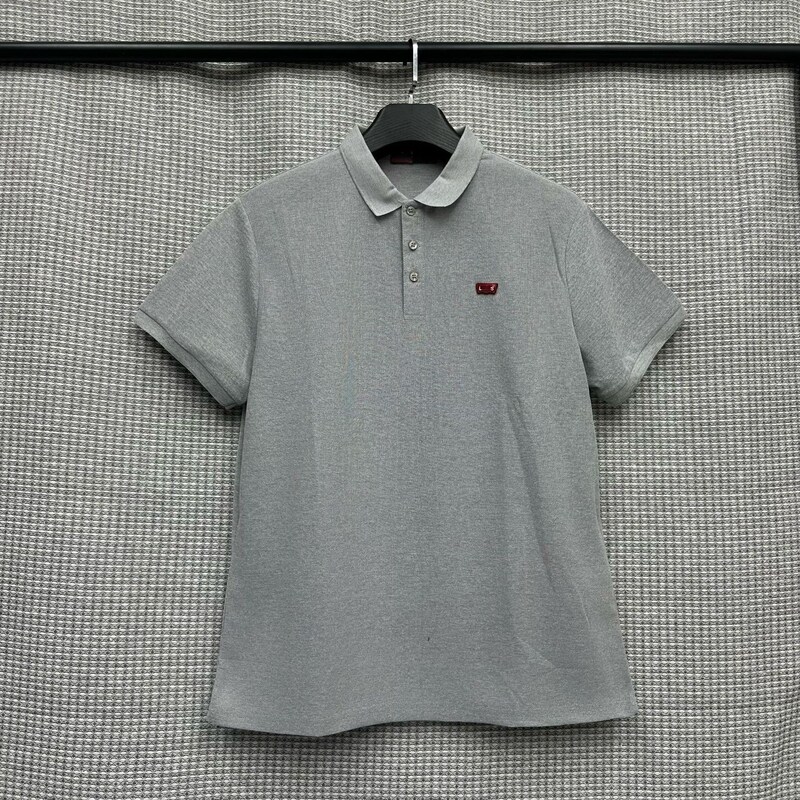 L Brand Cross-Border Classic Red Label Polo Shirt with a Turn-Down Collar, Multi-Color American Business Minimalist Casual Style, Old Money Style