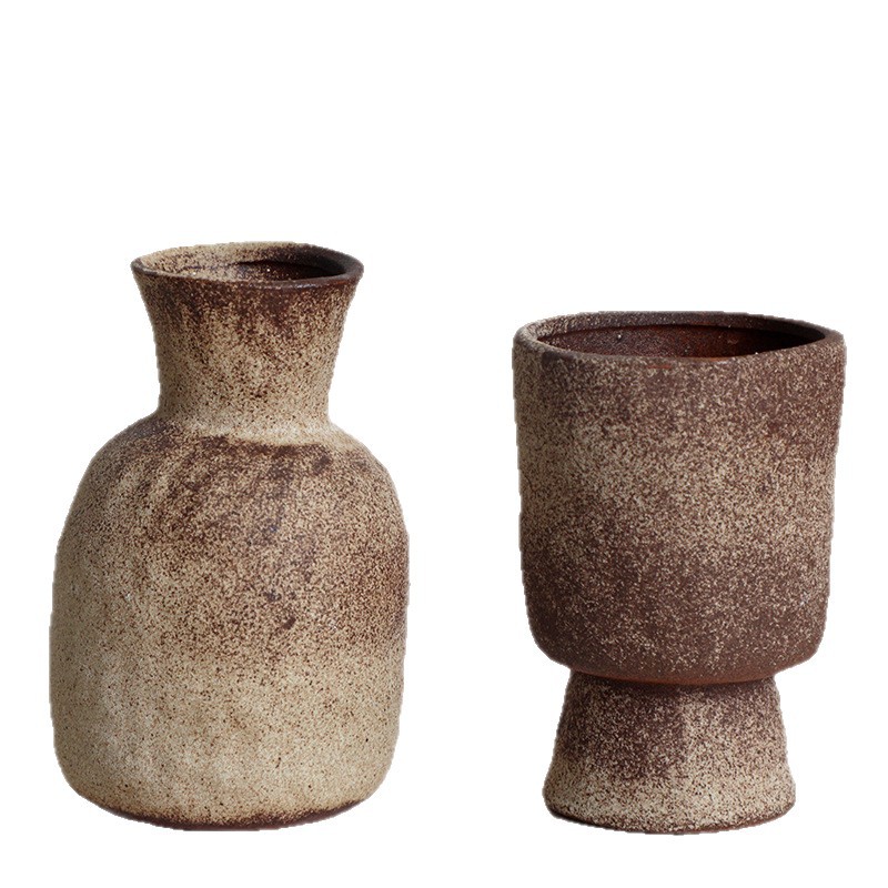 Jarrón de Cerámica para Mesa, Porcelana Vidriada con Acabado Mate para Decoración del Hogar