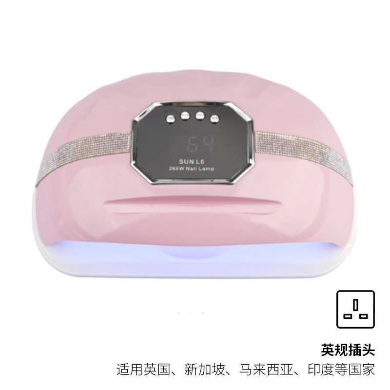 Lámpara de manicuras transfronteriza de alta capacidad 268W de alta potencia de dos manos de manicuras de uñas de secado rápido pegamento de manicuras de luz de terapia de la tienda de manicuras
