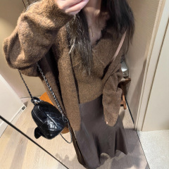 2025新款早秋小个子蕾丝背心开衫两件套女慵懒风V领针织套装上衣