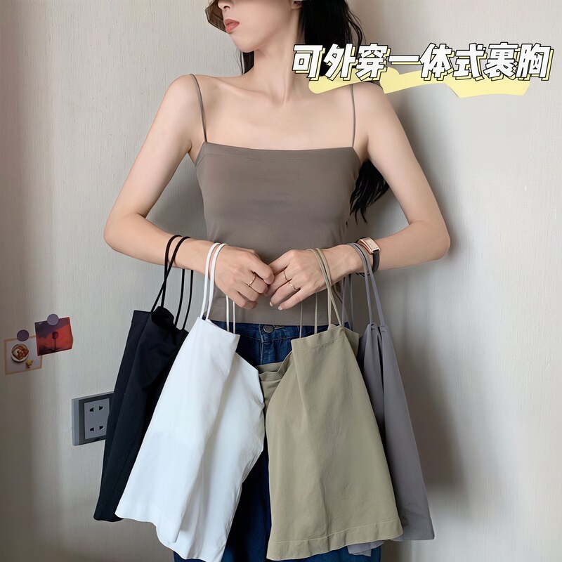 Versatile long and short camisole tops for women, one-piece design with beautiful back, suitable for outer wear, with built-in chest pads, can be worn as a base layer, sexy tube top Versatile long and short camisole tops for women, one-piece design with beautiful back, suitable for outer wear, with built-in chest pads, can be worn as a base layer, sexy tube top
