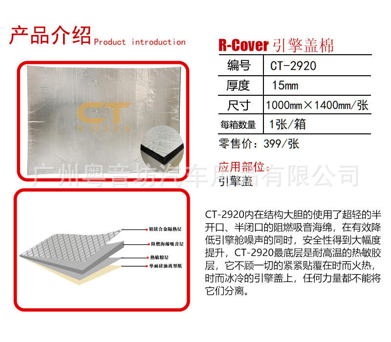 American Ct 3.2mm Thick Car Soundproofing Board, Anti-Vibration Rubber, Soundproofing Mat for Full Vehicle Modification, Noise Reduction Butyl Shock Absorption