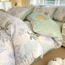 小清新床上四件套全棉纯棉2023新款秋冬加厚被套床单床品
