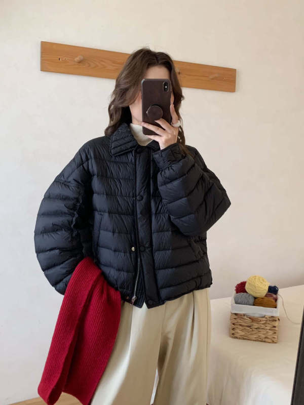 羽绒服女2025韩版糖果色系90白鸭绒小个子短款面包服宽松保暖外套|undefined