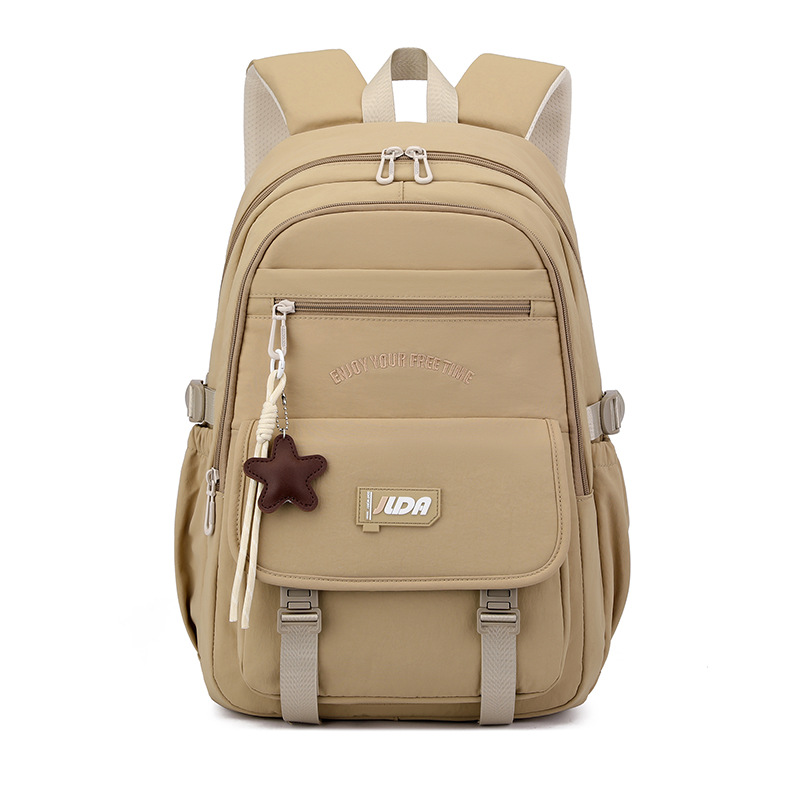 Mochila de escolares fresca y simple, mochila de hombro de alta capacidad, mochila de ocio para mujeres.