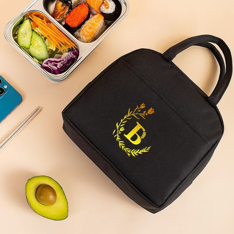 Bolsa aislante impresa transfronteriza Bolsa de almuerzo de trabajo Bolsa de hielo de papel de aluminio portátil Bolsa de almacenamiento de almuerzo para estudiantes Bolsa bento de picnic