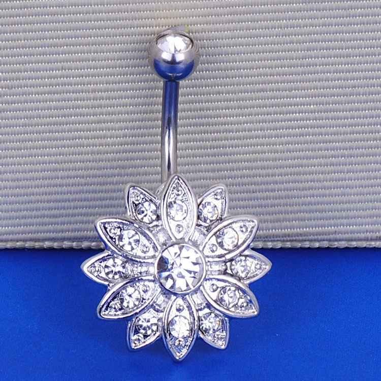 Кольцо для пупка, европейский стиль, пирсинг пупка сdiamond-стилем, один размер, несколько дизайнов