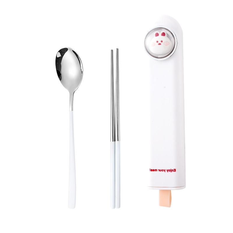 작은 토끼 상자 + 도색 식기 2종 세트