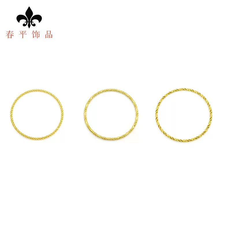 欧美时尚闭口麻花手镯满天星钛钢手镯女叠戴简约不褪色手环手饰