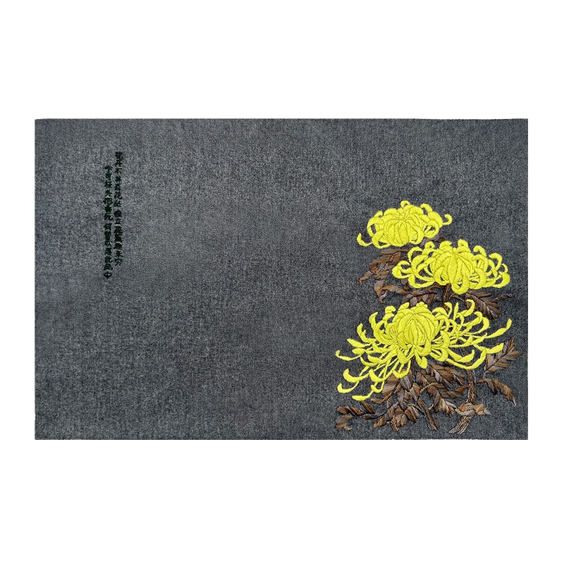 Bordado algodón y lino estera de té lu bordado zen hecho a mano diy paquete de material sala de estar absorbente traje de montaña estilo chino estera de té