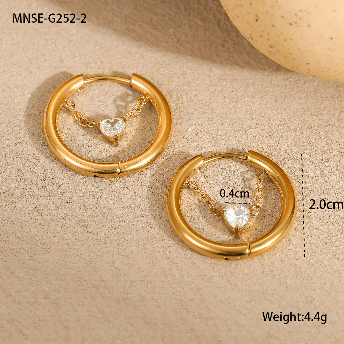 Real Gold Plated Plating Material Earrings Classification PVD Coated Real Gold Plated 18K Gold Geometric 304 Stainless Steel Classic Style Waterproof Non Tarnish Earrings