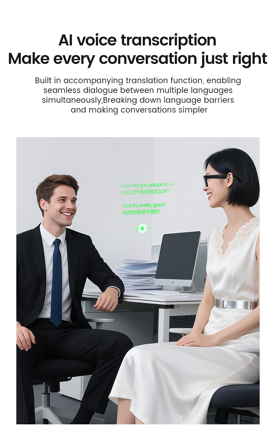 Grenzüberschreitend neue E03 intelligente KI-Foto-Brille mit 800W Kamera, Bildstabilisierung, Fotografie, Erkennung, Übersetzung intelligente Brille