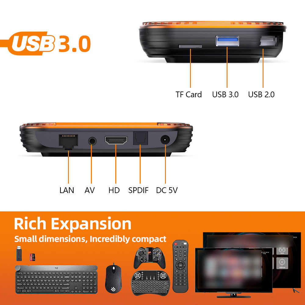 TV Box 1 4 9054 Android 11 Supports Mobile Phone Wireless Screen Projection Network Set-top Box