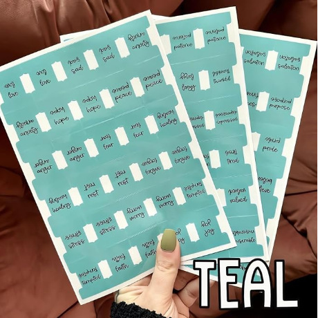 2024 Transfronterizo Prayer Bible Tabs Diseño cruzado Biblia Índice Etiqueta engomada