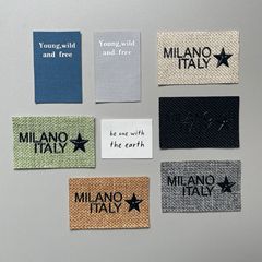 New letter linen label, silk screen printed label, clothing accessories, patch, stereoscopic gel printing clothing decoration sticker