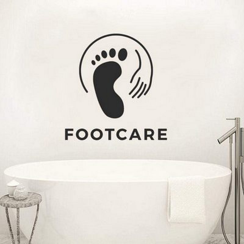 FOOTCARE foot care carved wall stickers SPA beauty salon decorative stickers
