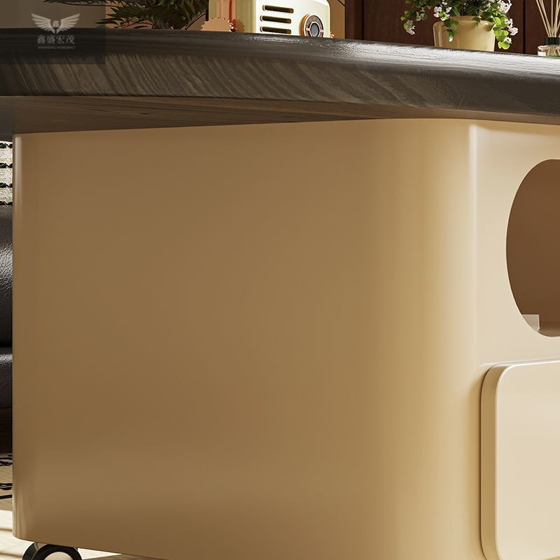 Mesa de centro de estilo crema francesa de madera maciza, sala de estar, hogar, apartamento pequeño, moderno, simple, ligero, de lujo, mesa de té móvil de alta gama