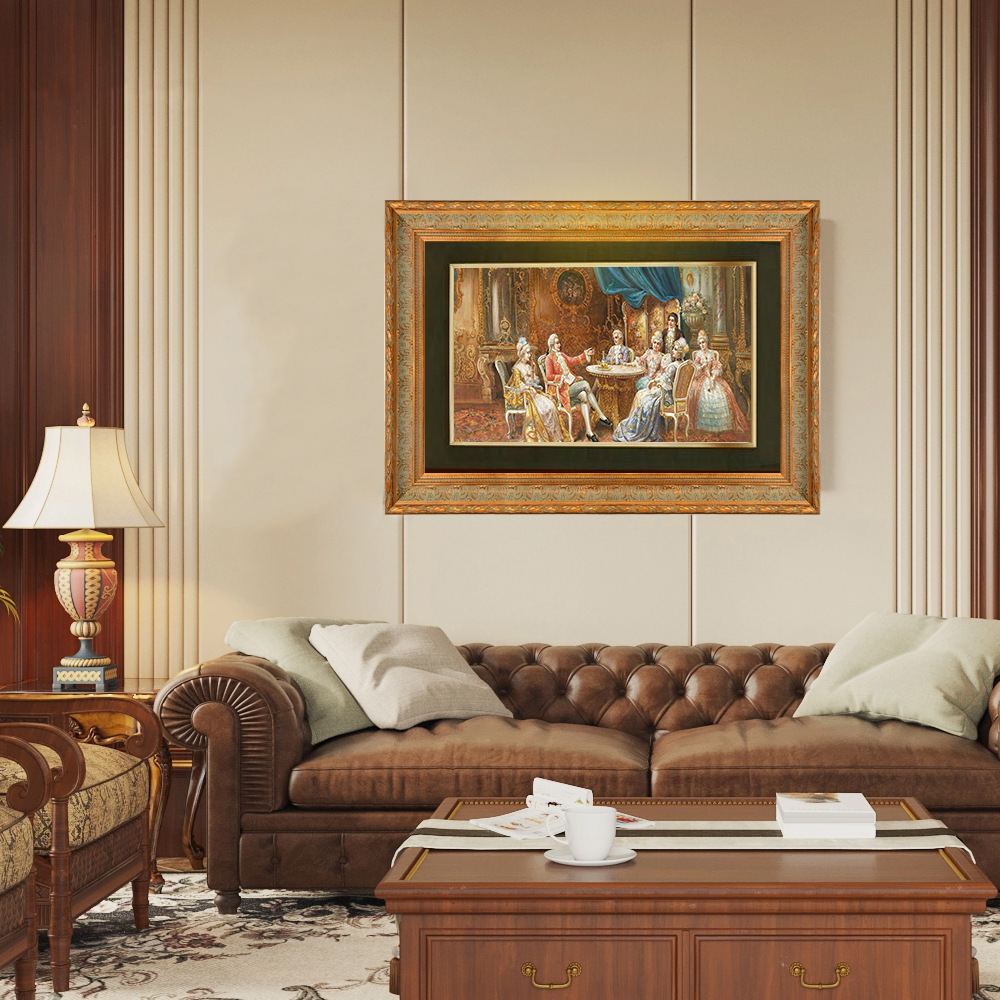 European style Oil Painting Frame Retro size 30*40*50 number Oil Painting Mounting solid wood Photo frame Wall hanging wholesale