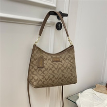 老花轻奢蔻家通勤托特包包女式2025新款腋下大容量印花单肩斜挎包