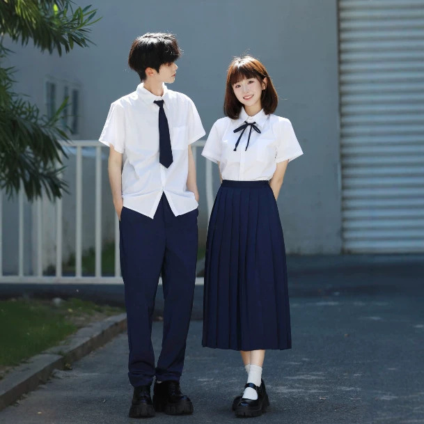 High school and middle school song recitation and choral performance uniform, college-style student white shirt and pleated skirt, graduation and sports day outfit High school and middle school song recitation and choral performance uniform, college-style student white shirt and pleated skirt, graduation and sports day outfit