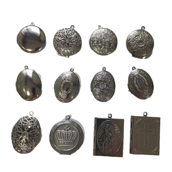 Stainless Steel Photo Box Pendant Round and Square Shape Can Be Hung with Chain or Lanyard Necklace Pendant Wholesale in Stock