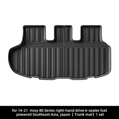 Fully Environmentally Friendly Trunk Mats — Trunk Mat - 14-21-toyota-voxy-80-series-right-hand-drive-fuel-tank-mat-six-seatssoutheast-asiajapan-black