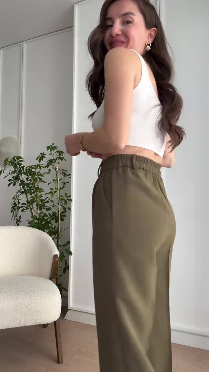 European American Cross-border Women's Fashion 2025 Spring New Style Elegant Irregular V-neck Top And High-waisted Long_ecoleips.com